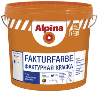 Alpina EXPERT Fakturfarbe Cтруктурная фасадная краска, ведро 15кг. - фото